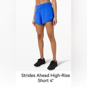 lululemon Strides Ahead High-Rise Short 4”